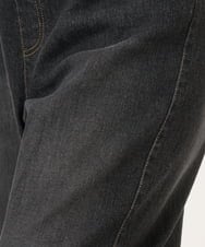 OLLJD05109 eur3(エウルキューブ) 【WEB先行販売】【大きいサイズ/洗える】カーブシルエットデニムパンツ ブラック