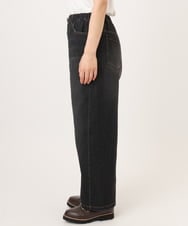 OLLJD05109 eur3(エウルキューブ) 【WEB先行販売】【大きいサイズ/洗える】カーブシルエットデニムパンツ ブラック