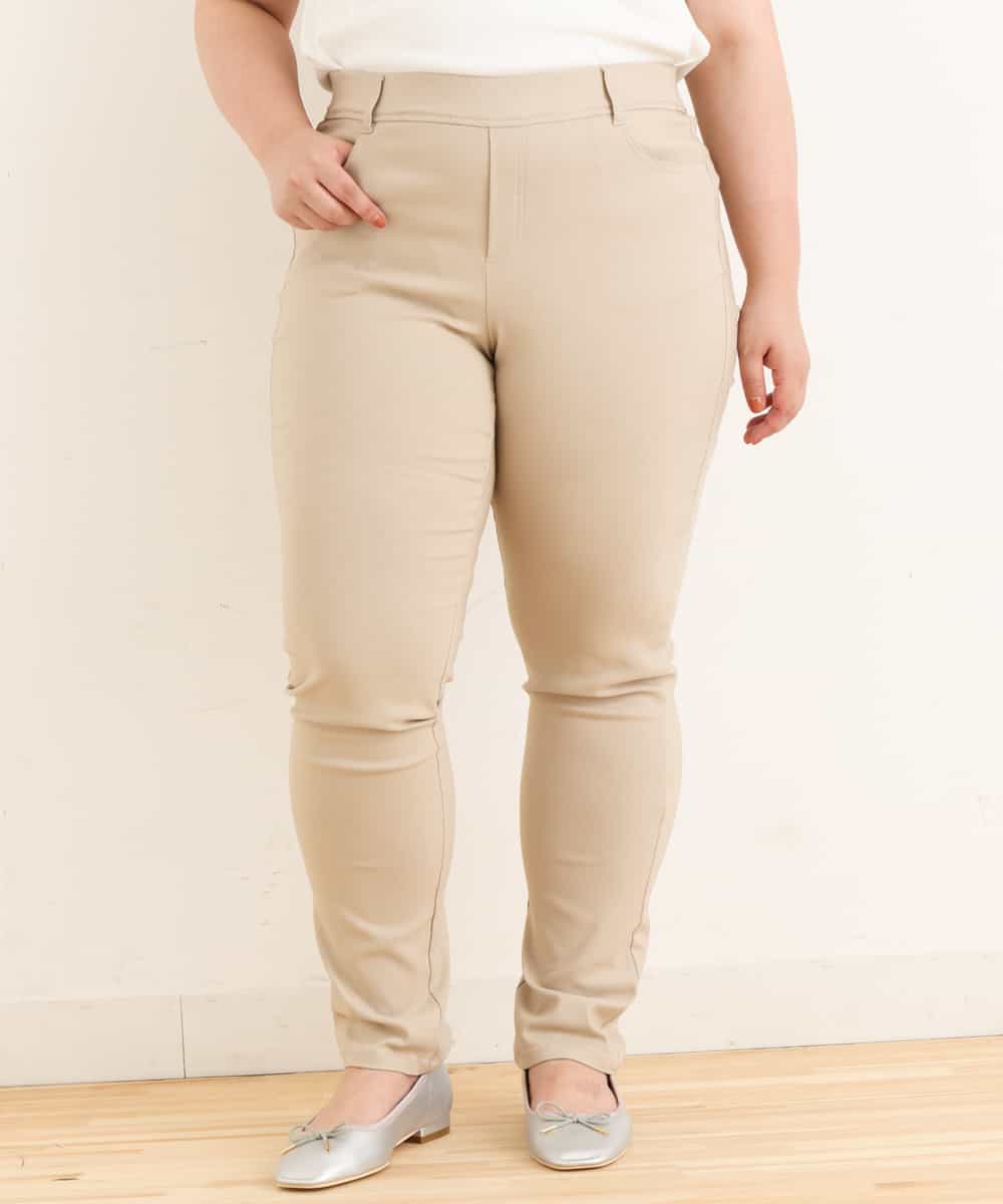 大きいサイズ ストレッチスリムパンツ フルレングスパンツ Eur3 エウルキューブ イトキンオンラインストア