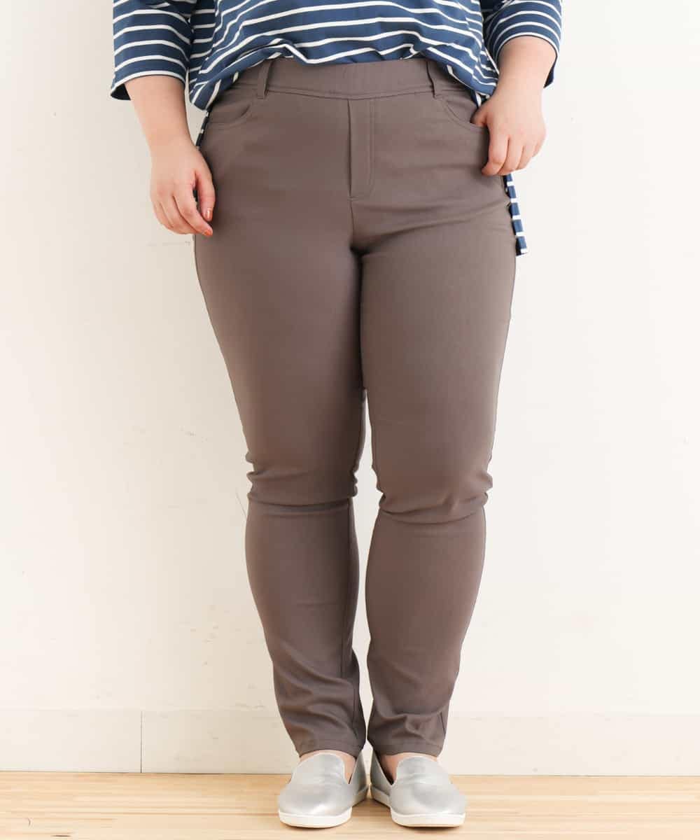 大きいサイズ ストレッチスリムパンツ フルレングスパンツ Eur3 エウルキューブ イトキンオンラインストア