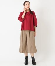 OLLJP05090 eur3(エウルキューブ) 【大きいサイズ】ストレッチセミワイドパンツ ベージュ(82)