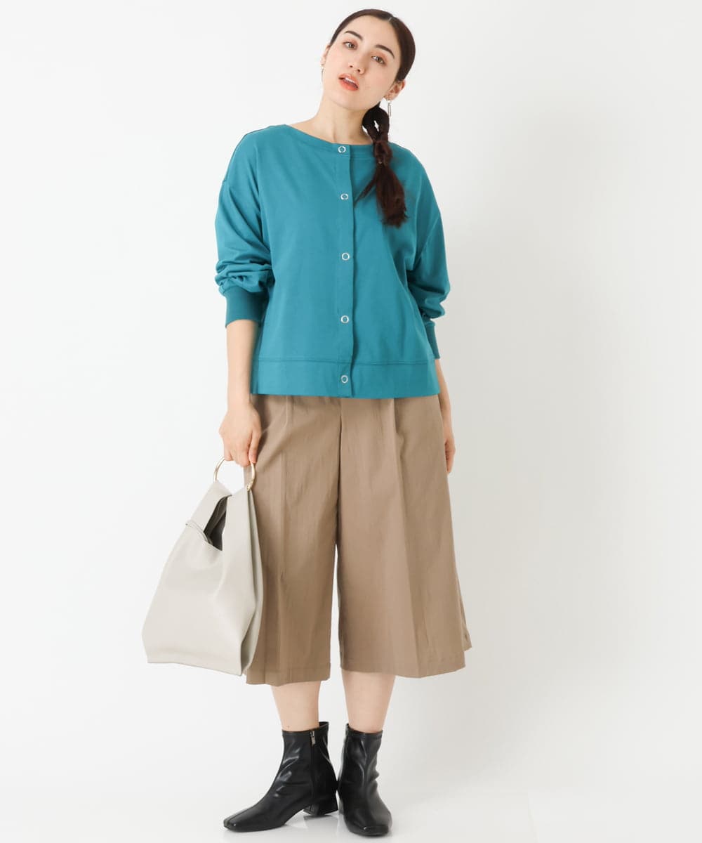 OLLJP05090 eur3(エウルキューブ) 【大きいサイズ】ストレッチセミワイドパンツ ベージュ(82)