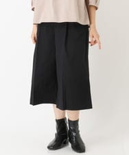 OLLJP05090 eur3(エウルキューブ) 【大きいサイズ】ストレッチセミワイドパンツ ブラック(94)