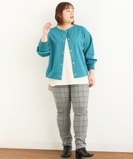 OLLJP07075 eur3(エウルキューブ) 【大きいサイズ】ストレッチスリムパンツ グレー(92)