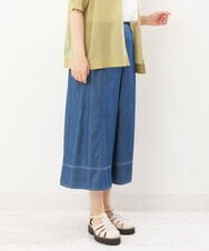 OLLJS53099 eur3(エウルキューブ) 【大きいサイズ】デニムフレアパンツ ブルー(55)