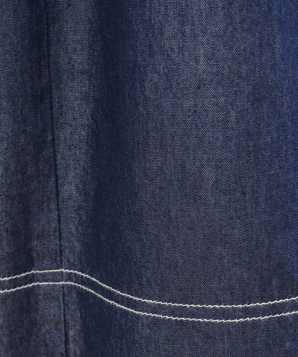 OLLJS53099 eur3(エウルキューブ) 【大きいサイズ】デニムフレアパンツ ネイビー(57)