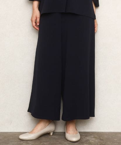 OLLKA02089 eur3 【WEB先行販売】【大きいサイズ】カットジョーゼットワイドパンツ