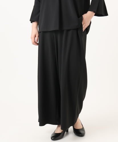 OLLKA02089 eur3 【WEB先行販売】【大きいサイズ】カットジョーゼットワイドパンツ