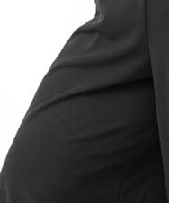 OLLKA02089 eur3(エウルキューブ) 【WEB先行販売】【大きいサイズ】カットジョーゼットワイドパンツ ブラック(94)