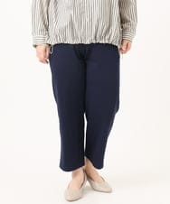 OLLKA03099 eur3(エウルキューブ) 【WEB先行販売】【大きいサイズ】ポンチストレートパンツ ネイビー(57)