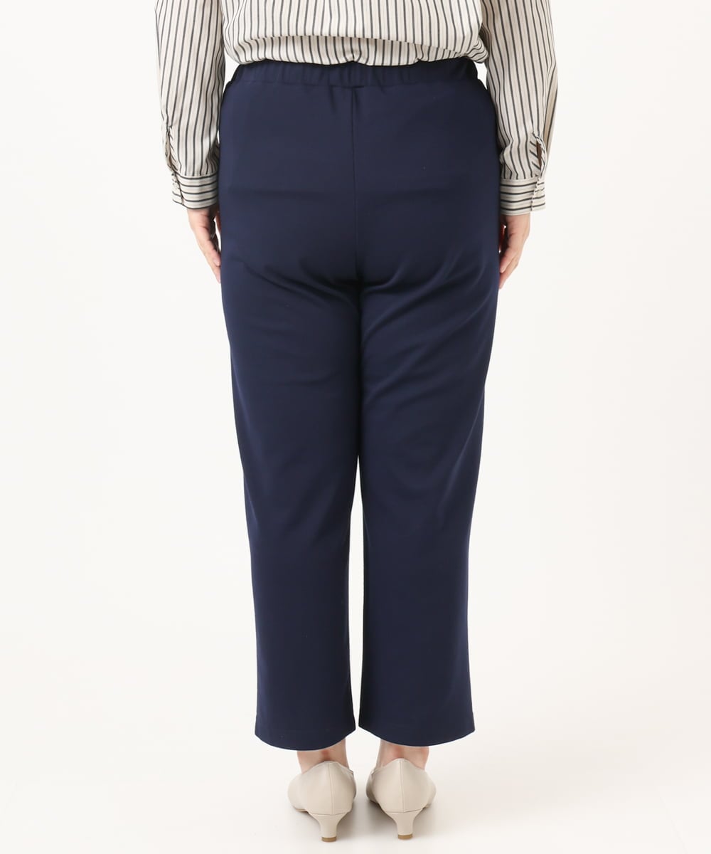 OLLKA03099 eur3(エウルキューブ) 【WEB先行販売】【大きいサイズ】ポンチストレートパンツ ネイビー(57)
