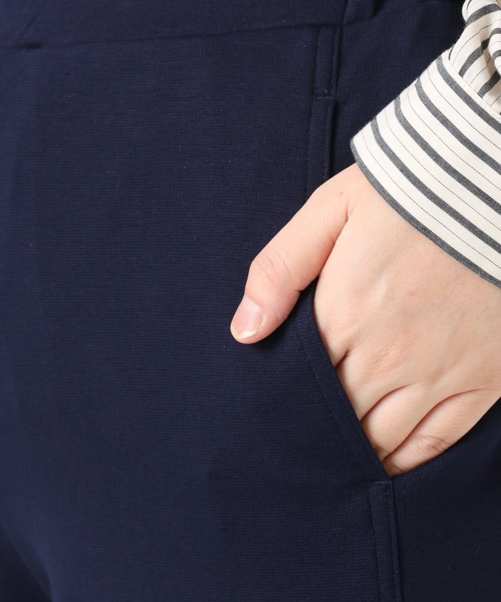 OLLKA03099 eur3(エウルキューブ) 【WEB先行販売】【大きいサイズ】ポンチストレートパンツ ネイビー(57)
