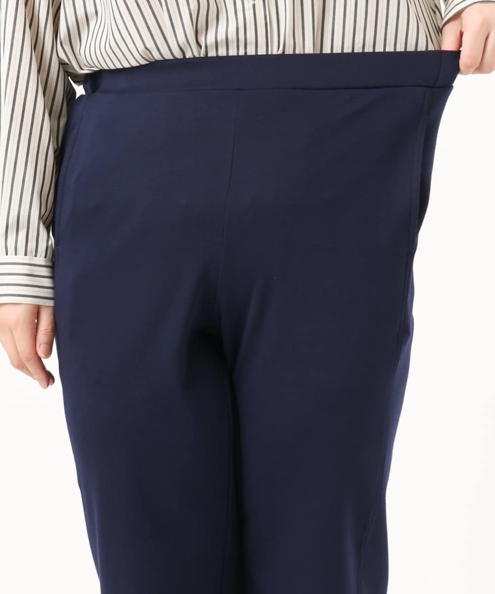OLLKA03099 eur3(エウルキューブ) 【WEB先行販売】【大きいサイズ】ポンチストレートパンツ ネイビー(57)