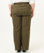OLLKA04099 eur3(エウルキューブ) 【WEB先行販売】【大きいサイズ】ストレッチベイカーパンツ カーキ(36)