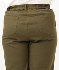 OLLKA04099 eur3(エウルキューブ) 【WEB先行販売】【大きいサイズ】ストレッチベイカーパンツ カーキ(36)