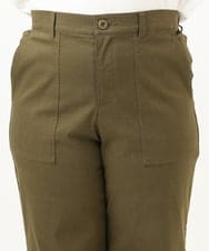 OLLKA04099 eur3(エウルキューブ) 【WEB先行販売】【大きいサイズ】ストレッチベイカーパンツ カーキ(36)