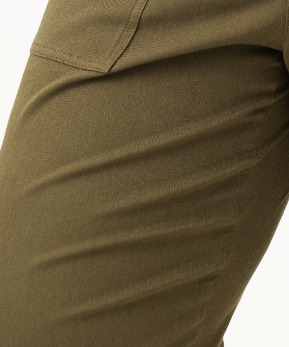 OLLKA04099 eur3(エウルキューブ) 【WEB先行販売】【大きいサイズ】ストレッチベイカーパンツ カーキ(36)