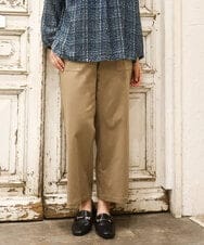 OLLKA04099 eur3(エウルキューブ) 【WEB先行販売】【大きいサイズ】ストレッチベイカーパンツ モカ(84)