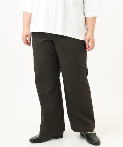 OLLKA04099 eur3 【WEB先行販売】【大きいサイズ】ストレッチベイカーパンツ