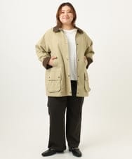 OLLKA04099 eur3(エウルキューブ) 【WEB先行販売】【大きいサイズ】ストレッチベイカーパンツ ダークブラウン(87)
