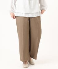 OLLKA07139 eur3(エウルキューブ) 【大きいサイズ/11号サイズあり】ソフィーツイルセンタープレスパンツ モカ(84)