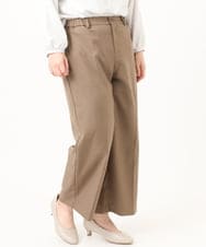 OLLKA07139 eur3(エウルキューブ) 【大きいサイズ/11号サイズあり】ソフィーツイルセンタープレスパンツ モカ(84)