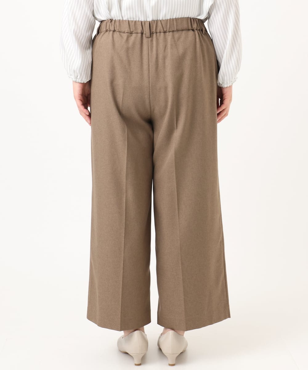 OLLKA07139 eur3(エウルキューブ) 【大きいサイズ/11号サイズあり】ソフィーツイルセンタープレスパンツ モカ(84)