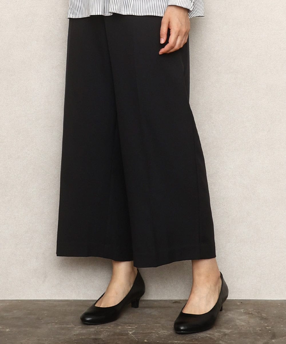 OLLKA07139 eur3(エウルキューブ) 【大きいサイズ/11号サイズあり】ソフィーツイルセンタープレスパンツ ブラック(94)
