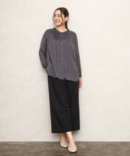 OLLKA07139 eur3(エウルキューブ) 【大きいサイズ/11号サイズあり】ソフィーツイルセンタープレスパンツ ブラック(94)