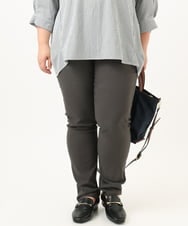 OLLKA09089 eur3(エウルキューブ) 【WEB先行販売】【大きいサイズ】ストレッチスリムパンツ ダークグレー(93)