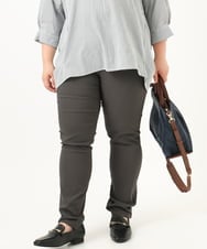 OLLKA09089 eur3(エウルキューブ) 【WEB先行販売】【大きいサイズ】ストレッチスリムパンツ ダークグレー(93)
