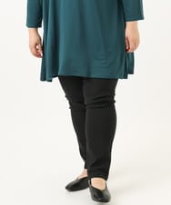 OLLKA09089 eur3(エウルキューブ) 【WEB先行販売】【大きいサイズ】ストレッチスリムパンツ ブラック(94)