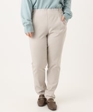 OLLKA13089 eur3(エウルキューブ) 【シリーズ累計販売2万枚！/大きいサイズ】さらさらストレッチテーパードパンツ グレージュ(89)