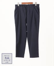 OLLKA14089 eur3(エウルキューブ) 【WEB先行販売】【シリーズ累計販売2万枚！/大きいサイズ/丈短め】さらさらストレッチテーパードパンツ ネイビー(57)