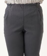 OLLKA14089 eur3(エウルキューブ) 【WEB先行販売】【シリーズ累計販売2万枚！/大きいサイズ/丈短め】さらさらストレッチテーパードパンツ ダークグレー(93)