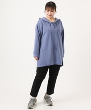 OLLKA14089 eur3(エウルキューブ) 【WEB先行販売】【シリーズ累計販売2万枚！/大きいサイズ/丈短め】さらさらストレッチテーパードパンツ ブラック(94)