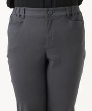 OLLKA15089 eur3(エウルキューブ) 【大きいサイズ】さらさらストレッチストレートパンツ ダークグレー(93)