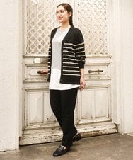OLLKA15089 eur3(エウルキューブ) 【大きいサイズ】さらさらストレッチストレートパンツ ブラック(94)