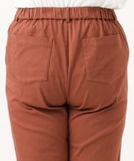 OLLKD03099 eur3(エウルキューブ) 【大きいサイズ】ワイドストレートストレッチパンツ ブラウン