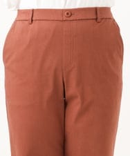 OLLKD03099 eur3(エウルキューブ) 【大きいサイズ】ワイドストレートストレッチパンツ ブラウン