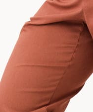 OLLKD03099 eur3(エウルキューブ) 【大きいサイズ】ワイドストレートストレッチパンツ ブラウン