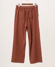 OLLKD03099 eur3(エウルキューブ) 【大きいサイズ】ワイドストレートストレッチパンツ ブラウン