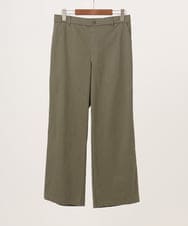 OLLKD03099 eur3(エウルキューブ) 【大きいサイズ】ワイドストレートストレッチパンツ カーキ