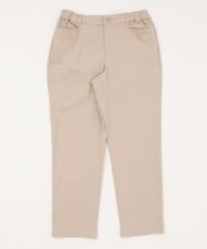 OLLKD06089 eur3(エウルキューブ) 【WEB先行販売】【大きいサイズ】さらさらストレッチストレートパンツ グレージュ