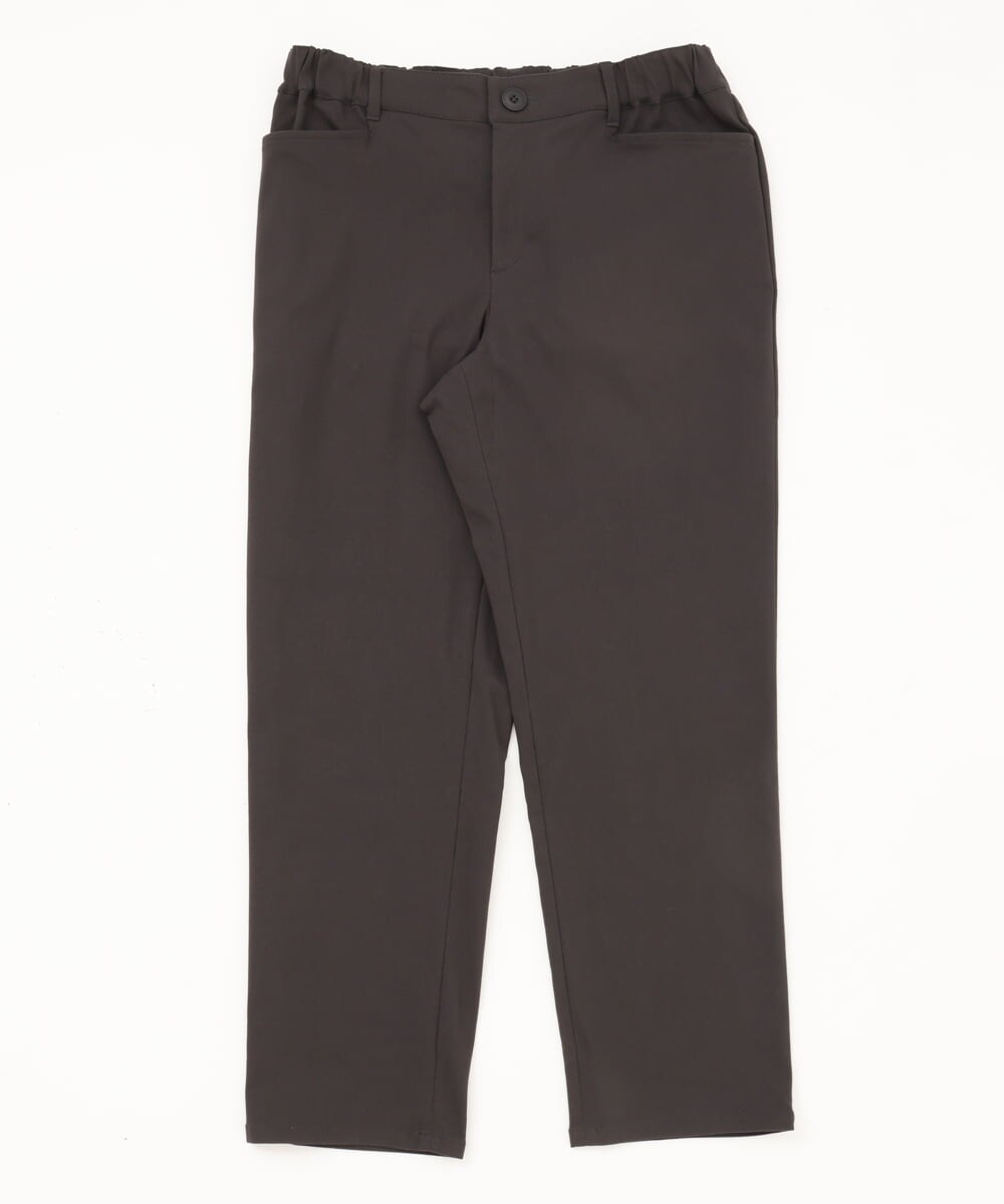 OLLKD06089 eur3(エウルキューブ) 【WEB先行販売】【大きいサイズ】さらさらストレッチストレートパンツ ダークグレー