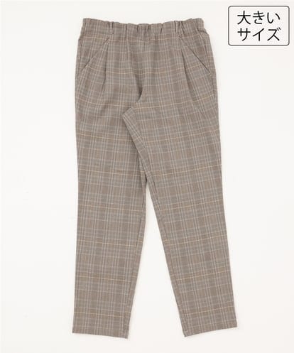OLLKD07089 eur3 【シリーズ累計販売2万枚！/大きいサイズ】さらさらストレッチテーパードパンツ