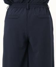 OLLKD09099 eur3(エウルキューブ) 【WEB先行販売】【大きいサイズ/洗える/セットアップ対応】カットジョーゼットワイドパンツ ネイビー