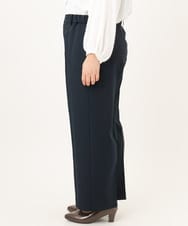 OLLKD12139 eur3(エウルキューブ) 【大きいサイズ/洗える/セットアップ対応/11号サイズあり】ストレッチセンタープレスワイドパンツ ネイビー