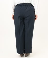 OLLKD12139 eur3(エウルキューブ) 【大きいサイズ/洗える/セットアップ対応/11号サイズあり】ストレッチセンタープレスワイドパンツ ネイビー
