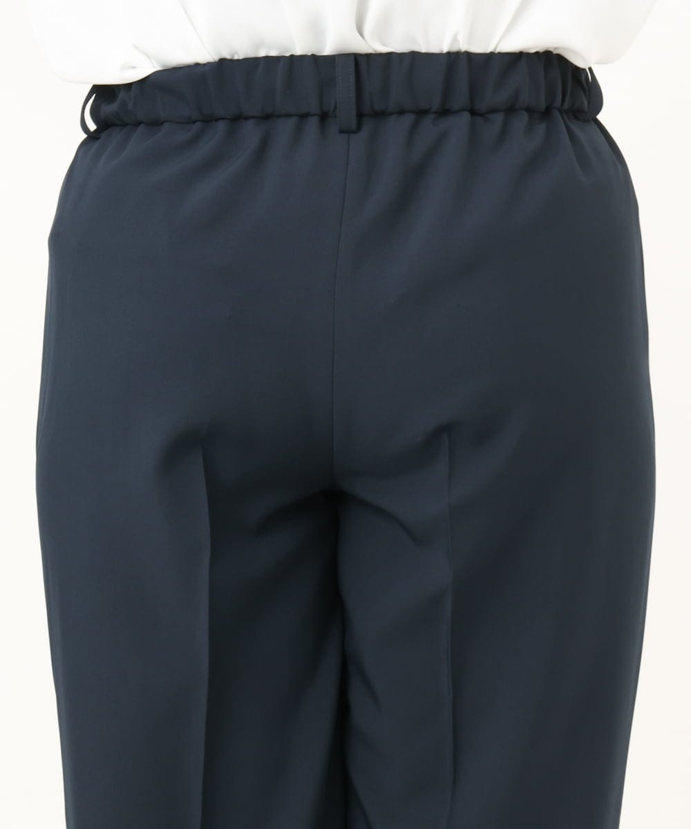 OLLKD12139 eur3(エウルキューブ) 【大きいサイズ/洗える/セットアップ対応/11号サイズあり】ストレッチセンタープレスワイドパンツ ネイビー